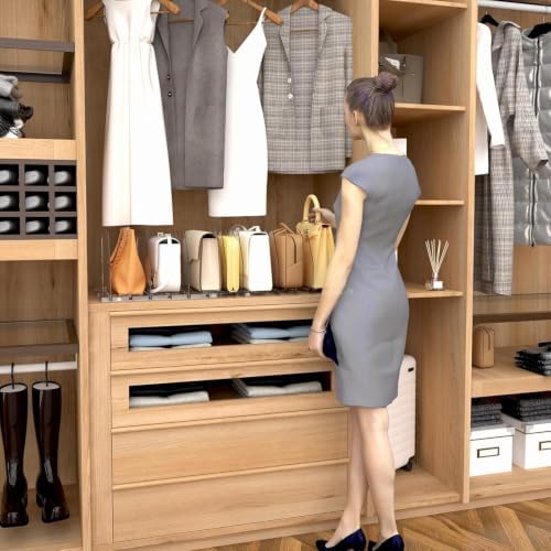 SPACEKEEPER Adjustable Shelf Divider for Closet, Clear