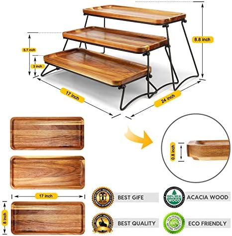 Manspdier 3 Tier Cupcake Stand and Towers Large Serving Tray for Party
