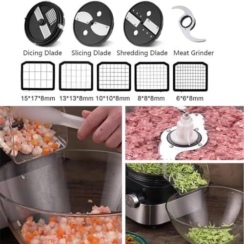 600W 4-in-1 Electric Vegetable Dicer, 110V