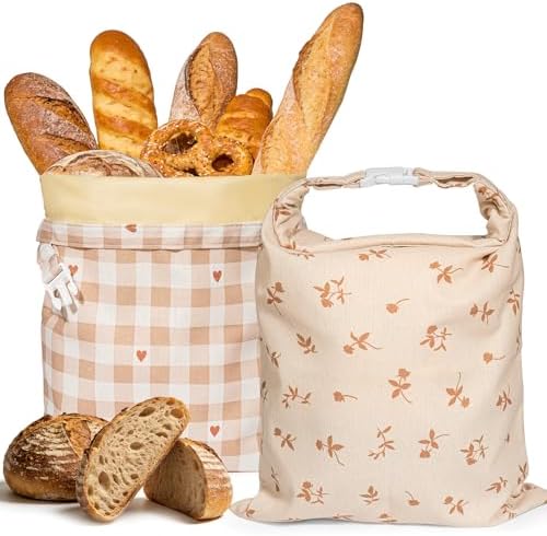 2 pcs Reusable Beeswax Bread Bags