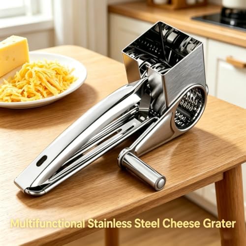 Rotary Cheese Grater, Hand Crank, Parmesan and Nuts