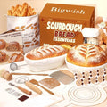 Sourdough Starter Kit with Banneton Basket, Jar and Tools