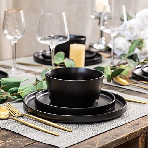 AmorArc Ceramic Plates Set of 6, Matte Glaze 8.0 Inch Dishes Set for