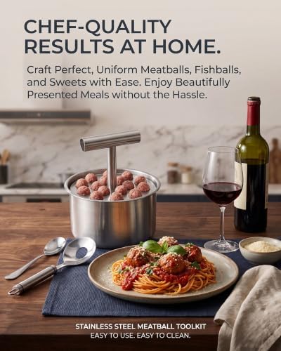 Stainless Steel Meatball Maker Tool and Spoon