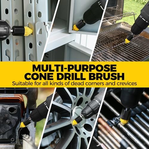 Holikme 9Pack Drill Brush Attachments Set