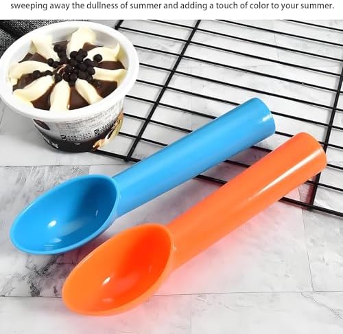 8 Pack Plastic Ice Cream Scoop & Fruit Scoop Nonstick Ice Cream Spoon