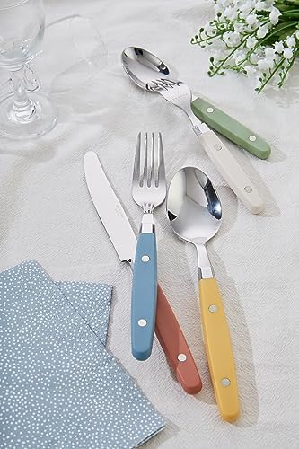 ANNOVA Silverware Set, Retro/Rivet Colorful Stainless Steel Tableware