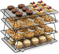 4-Tier Stackable Cooling Rack Set, Heavy Duty Stainless Steel Baking