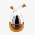 Olive Oil and Vinegar Dispenser Bottles Cruet, Kitchen 2 in 1 Glass Oil and by WINAKUI
