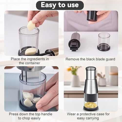 Stainless Steel Manual Garlic Press Chopper