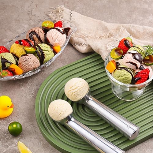 2pcs 2.5oz Ice Cream Scoop One-Piece Nonstick Aluminum Ice Cream