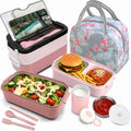 2-Tier Bento Lunch Box with Insulated Lunch Bag