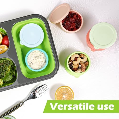 Webake 2.5 oz Salad Dressing Container to Go, 6 Pack Silicone Sauce