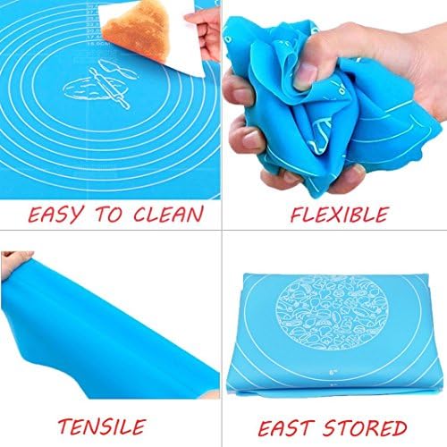 Silicone Wood Handle Rolling Pin Set -2 Orange Dough Rollers