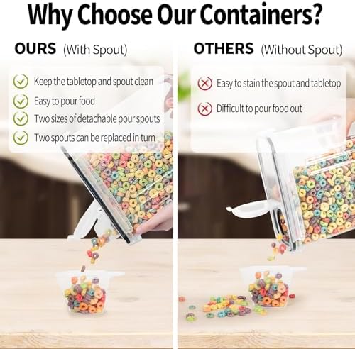 8PCS Large Cereal Storage Containers, 4L/135.2 oz