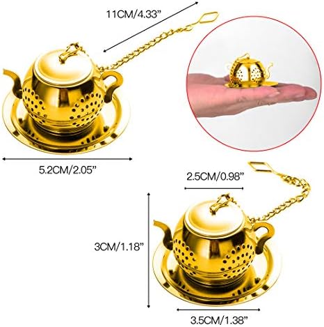 Stainless Steel Tea Filter, Tea Infuser Ball for Loose Leaf Set of 4