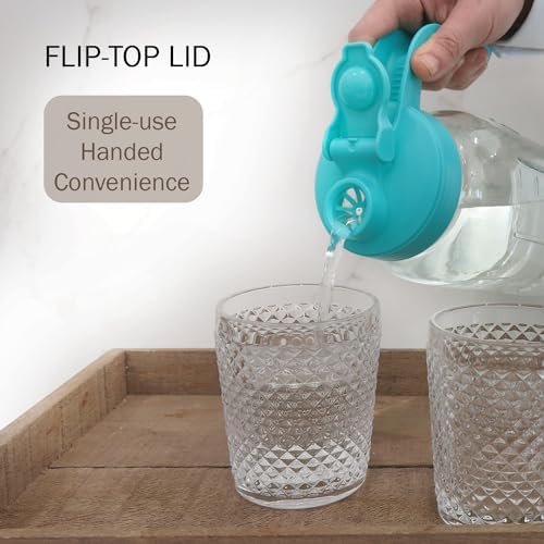 Mason Jar Pitcher - Airtight & Leakproof Glass Pitcher with Lid