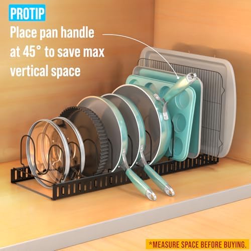 Norcalway Expandable Pots and Pans Lid Organizers - 11 Dividers