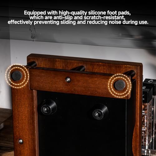 Espresso Tamping Station with Knock Box, 8-in-1 Wooden Coffee