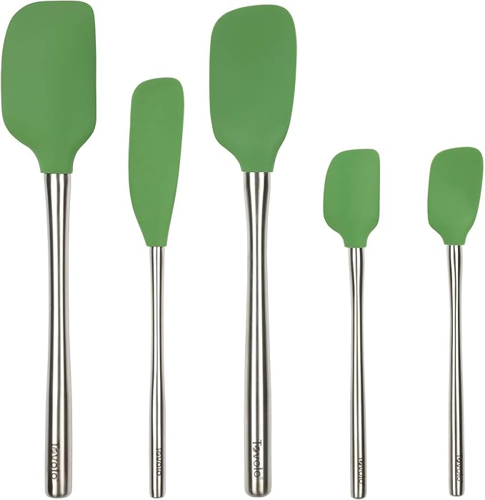 Tovolo Stainless Steel Handled Silicone Spatula Set of 5 Oyster Gray, - Image 4