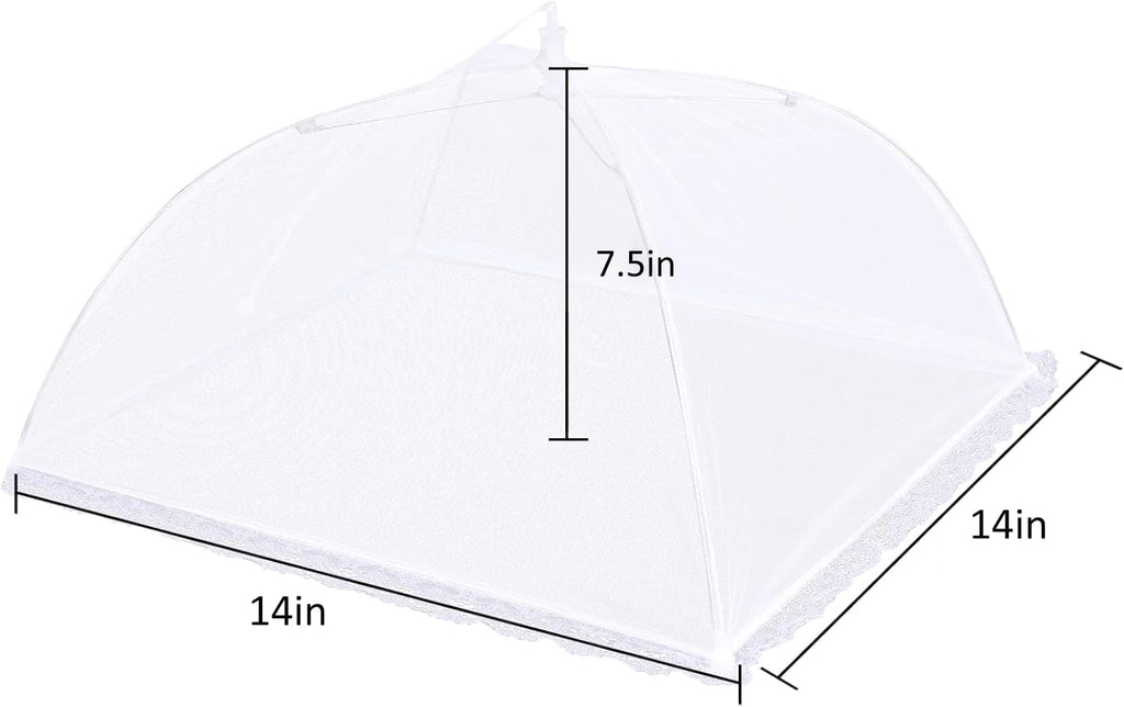 4 Pack Mesh Food Covers 14 inch, Large and Tall Food Covers, Pop-Up