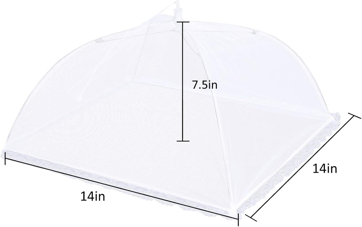 4 Pack Mesh Food Covers 14 inch, Large and Tall Food Covers, Pop-Up
