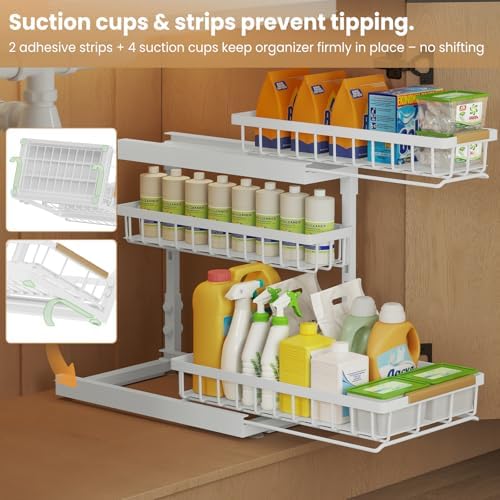 Under Sink Organizer and Storage for Bathroom and Kitchen - 1 Pack