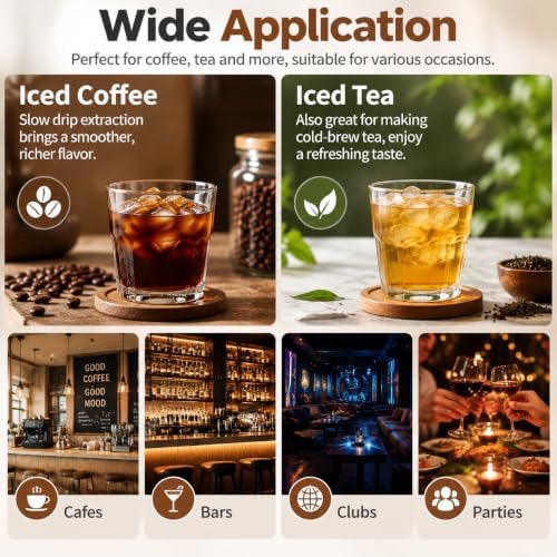 Cold Brew Coffee Maker, 2500ml Glass Drip Tower