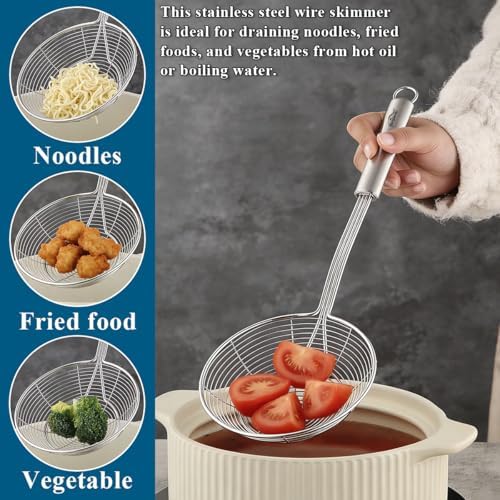 Berglander Spider Strainer Skimmer Ladle 2 Pieces, Stainless Steel