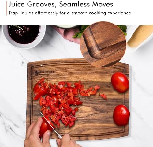 Spartali & Company Black Walnut Cutting Board Set for Kitchen