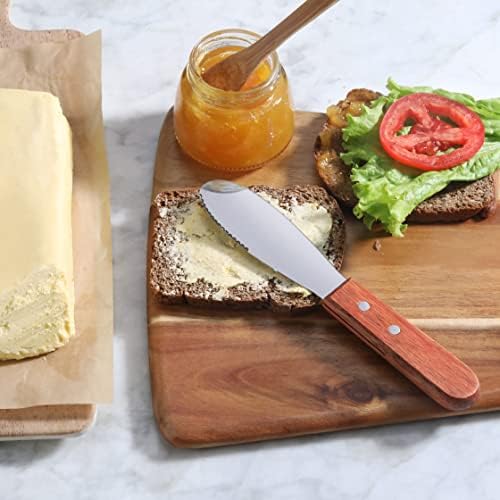 New Star Foodservice 43006 Wood Handle Butter Spreader, 7.5-Inch