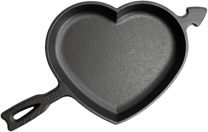 Lodge Seasoned Cast Iron Heart Skillet by Lodge