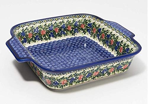 Lidia's Polish Pottery Ceramika Kalich Polish Pottery 9x9 Square Baker