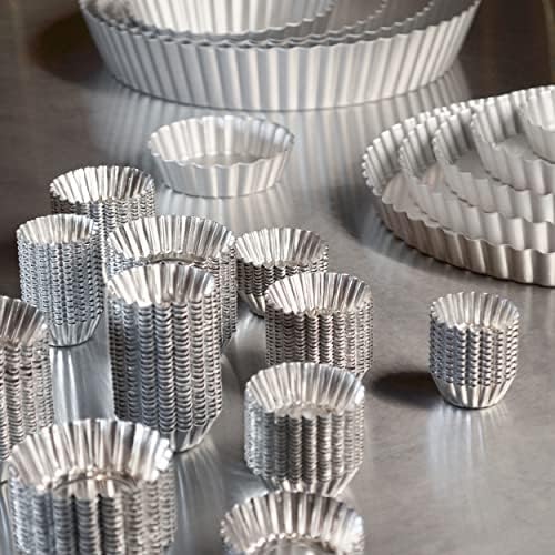Fat Daddio's PMTH-2 Natural Aluminum Mini Tartlet Pan, 2 x 0.9 Inch