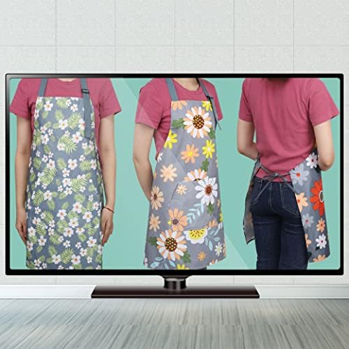 BOUMUSOE 3 Pack Floral Aprons with Pocket, Blooming Womens Aprons