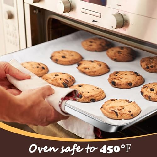 Baking Sheet Set of 3, Stainless Steel Cookie Sheet Baking Sheet Pan