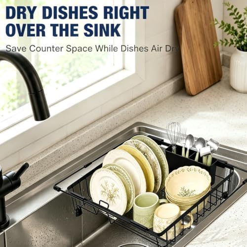 Sink Draining Rack, Stainless Steel, 14.96-21.65 Inches