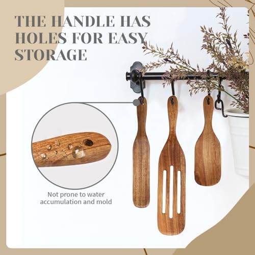 5-Piece Natural Teak Wood Spatula Set