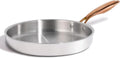 CAROTE 10" Tri-Ply Stainless Steel Frying Pan, Non-Toxic Egg Pan Omelet Pan by CAROTE