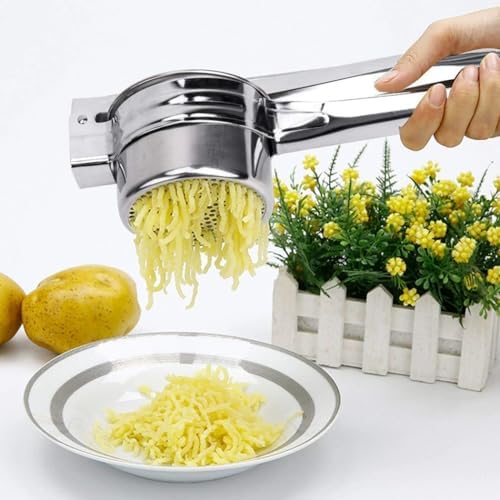 Potato Ricer 15oz, Heavy Duty Stainless Steel Potato Masher and Ricer