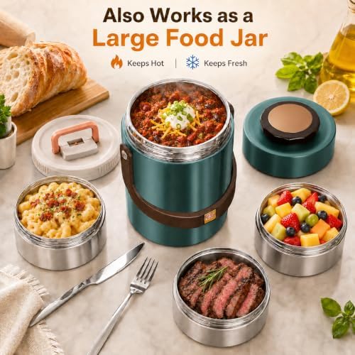 67oz Stainless Steel Insulated Food Jar, Green