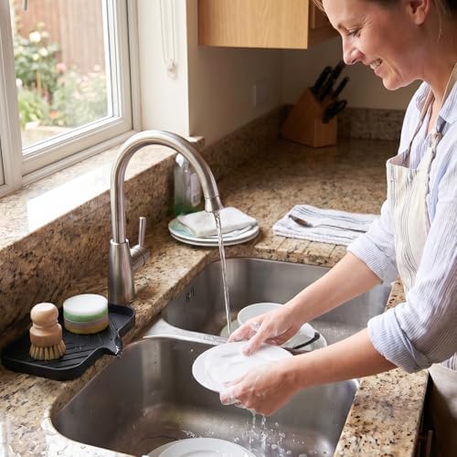 MicoYang Silicone Soap Dish, Black, Medium