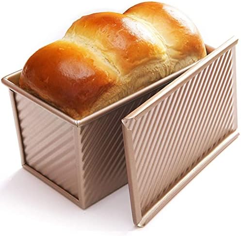 CHEFMADE Pullman Loaf Pan with Lid, 1Lb Dough Capacity Non-Stick