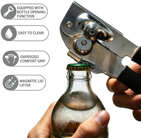 Can Opener Manual with Magnetic Lid Lifter,Can Openers for Seniors