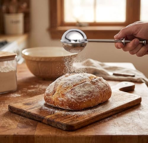 Powdered sugar shaker duster and flour dispenser