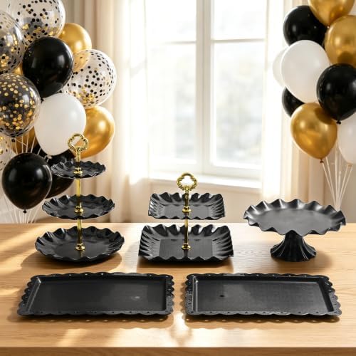 68 Pack Dessert Table Display Set, Tiered Round Cupcake Stands