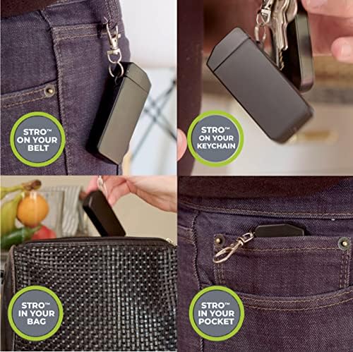 STRO Portable Reusable Metal Straw with Travel Case & Built-in
