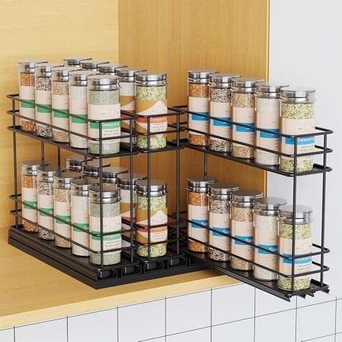 Mystozer Pull Out Spice Rack Organizer for Cabinet, Slide Out Spice