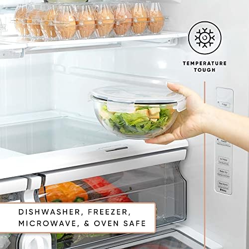 JoyJolt Kitchen Mixing Bowls. 5pc Glass Bowls with Lids Set – Neat