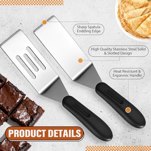LemonRoad 10-Piece Stainless Steel Mini Spatulas